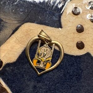 14k   Gold  SwingingTweety Pendant